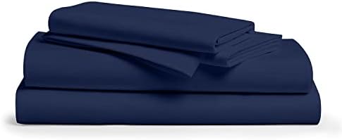 Luxury Egyptian Cotton Cal King Sheet Set - 600TC Navy Blue