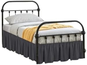 ARlinen Ruffled Bed Skirt Dark Grey King