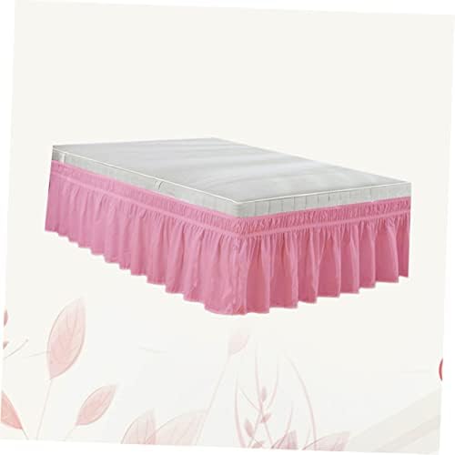 Garneck Full Size Pink Bed Skirt with Ruffle