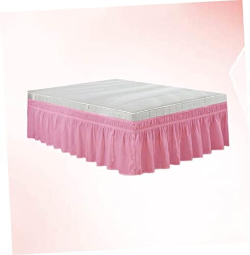 Garneck Full Size Pink Bed Skirt with Ruffle