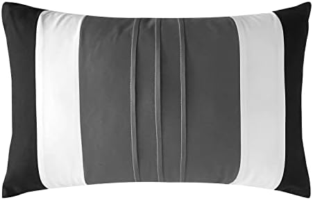Grand Avenue Black and Grey California King Comforter Set 7 Piece