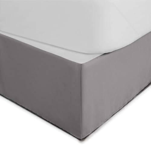 Martex Twin 21 Bed Skirt - Gray Microfiber Pleated Skirt 1