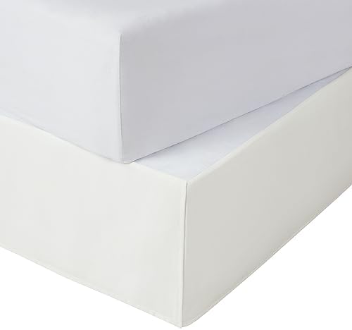 Serta Modern Solid Bed Skirt with 13 Inch Drop White