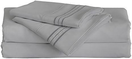 Furinno Microfiber Bed Sheet and Pillowcase Set TwinX-Large Gray