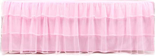 Tadpoles Triple Layer Tulle Twin Bed Skirt - Pink