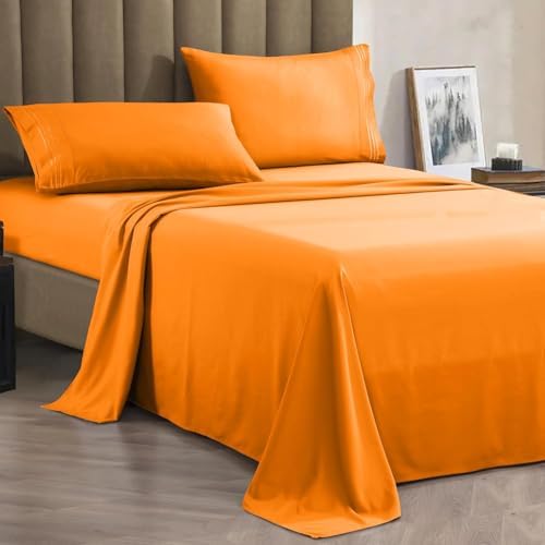 Premium 1800 Hotel Quality Wrinkle-Resistant 4-Piece Microfiber Sheet Set