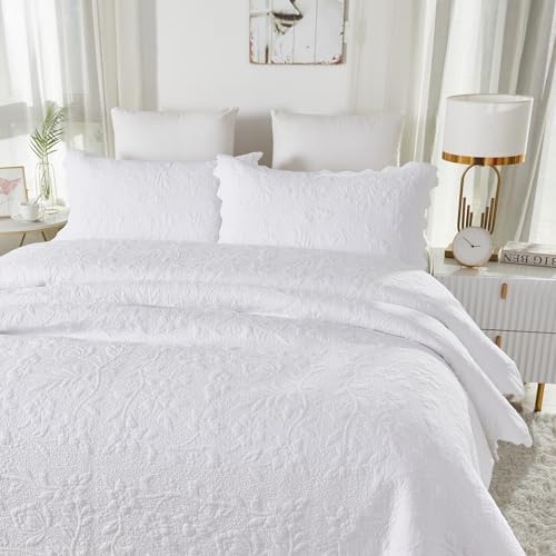 Brandream Luxury Matelasse Quilt Set 3-Piece King Size
