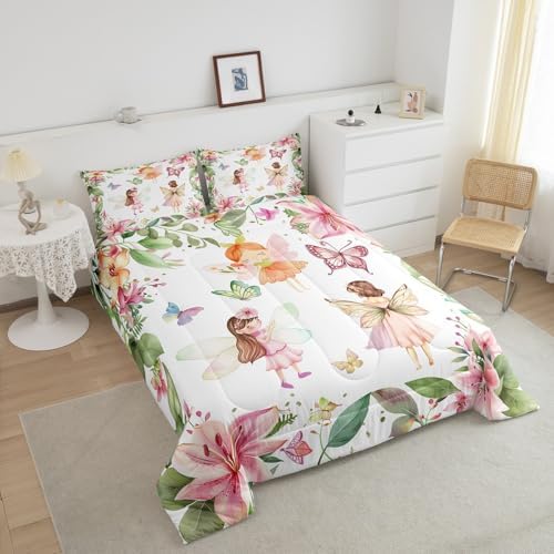 Erosebridal Fairy Garden Queen Comforter Set