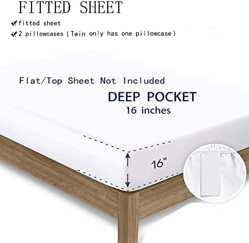 Erosebridal Baseball Bat Flag Fitted Sheet Set