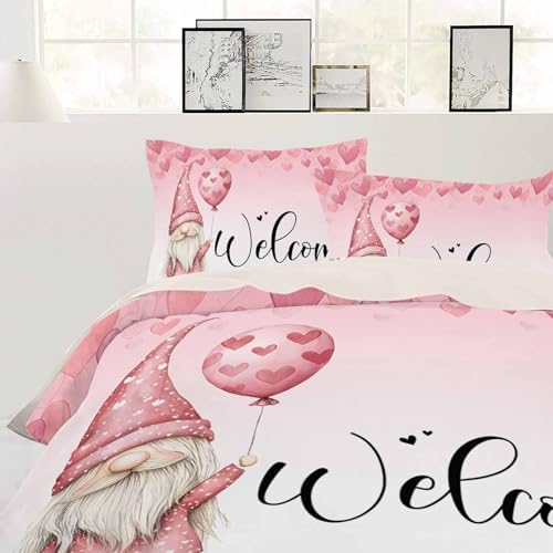 ZOE GARDEN Valentines Bed Duvet Cover Set Twin Size 3 Pieces