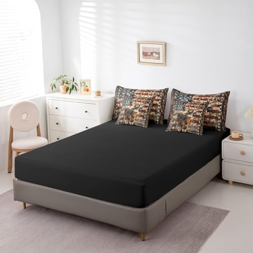 Feelyou Deer Hunting Comforter Set King Size 7 Piece