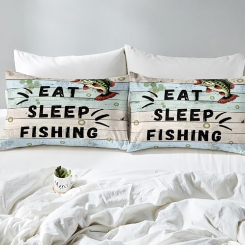 Feelyou Big Pike Fish Fitted Sheet Set for Kids
