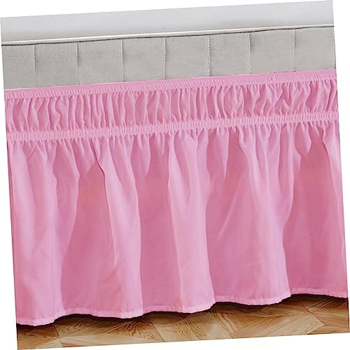 Garneck Full Size Pink Bed Skirt with Ruffle