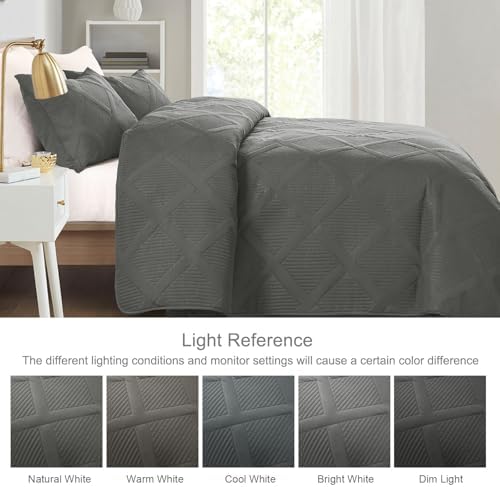 Exclusivo Mezcla Cal King Quilt Set Modern Striped 3 Piece