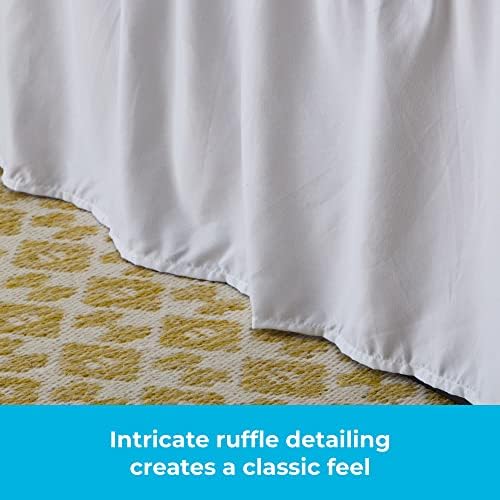 Linenspa 14 Inch Microfiber Ruffle Bed Skirt - Wrinkle Resistant