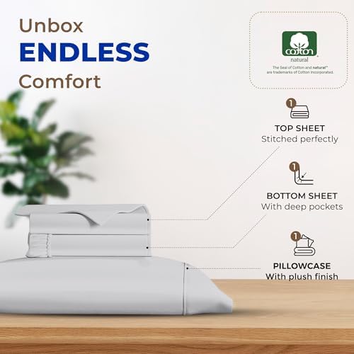 THREAD SPREAD 600 TC Egyptian Cotton Twin XL Sheet Set 3 PC