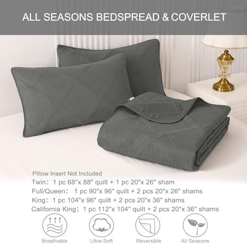 Exclusivo Mezcla Cal King Quilt Set Modern Striped 3 Piece