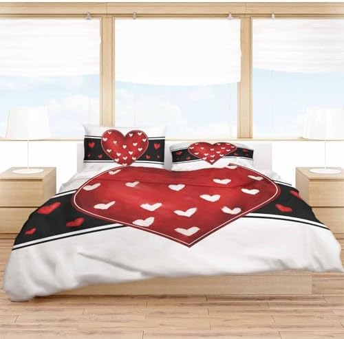 ZOE GARDEN Valentines Day Cal King Duvet Cover Set 1