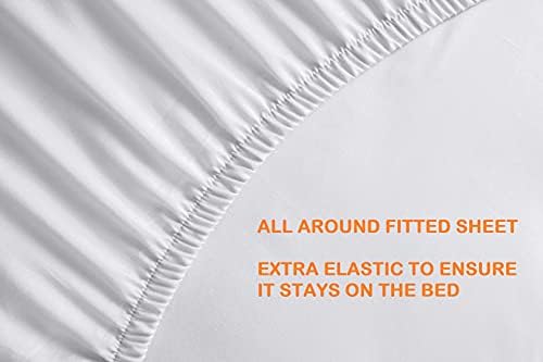 Elegant Comfort 4-Piece Microfiber Sheet Set with Quilted Design