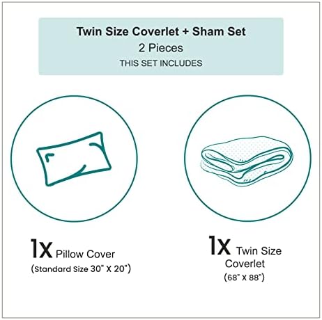 Ambesonne Dog Bedspread Set Twin Size Green Purple