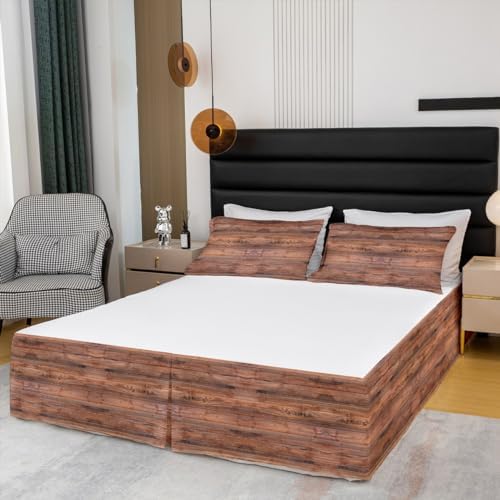 Feelyou Wood Bed Skirt King Size 15 Inch Drop