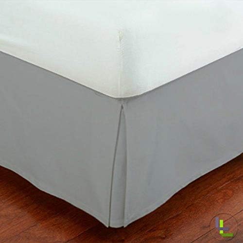 Fancy Linen 14 Inch Drop Bed Skirt Queen Light Grey