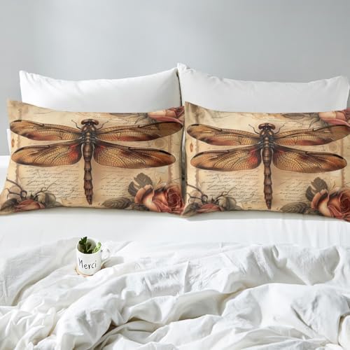 Manfei Dragonfly Fitted Sheet Set Twin Size