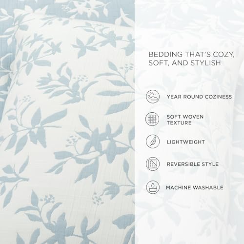 Lush Decor Floral Jacquard Reversible Quilt Set