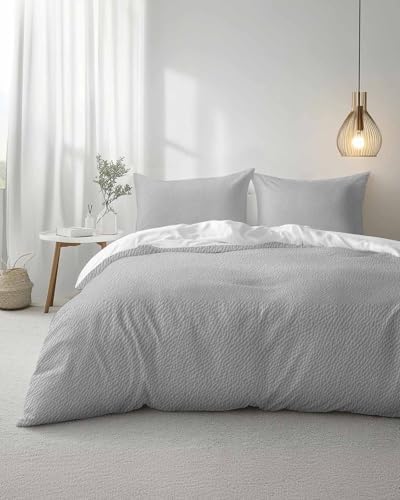 ZOE GARDEN Grey Duvet Cover Set 3 Piece