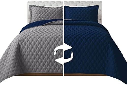 Elegant Comfort 3-Piece Reversible Quilt Set