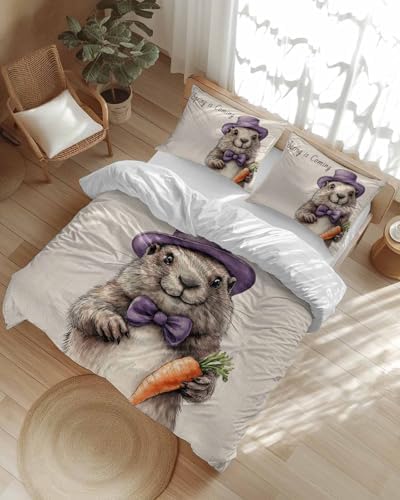 ZOE GARDEN Happy Groundhog Day Duvet Cover Set 1