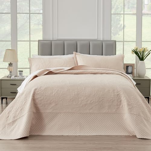 Alaskan King Bedspread Set 132x120 Inches Paisley Quilt