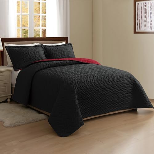 Elegant Comfort Reversible Quilt Set Twin XL 3-Piece