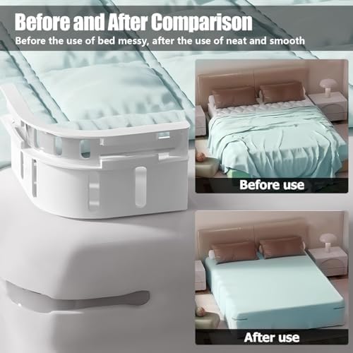 Bed Sheet Holder Strips - Secure Fit for All Mattress Sizes 4-Pack White
