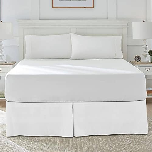 VISI-ONE BLC White Full Bed Skirt with 14 Inch Drop