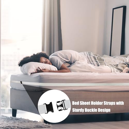 ALLFULL Bed Sheet Holder Straps for Twin Full Queen King Mattress