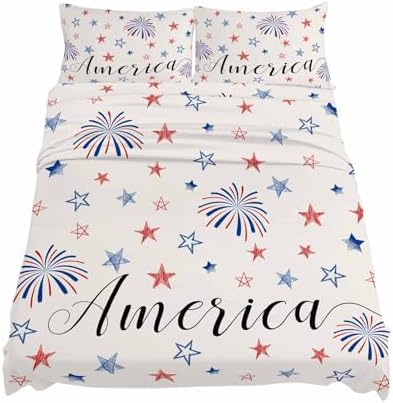 Boanket 4th of July Fireworks Full Sheet Set 4 Piece
