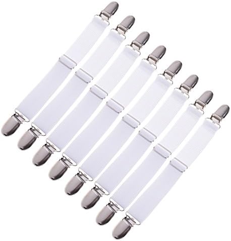 Cosmos Adjustable Sheet Fasteners Suspenders Pack of 8