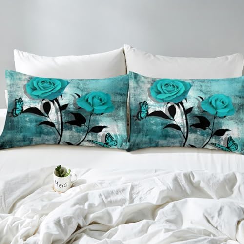 Teal Blue Ombre Sheet Set King Size