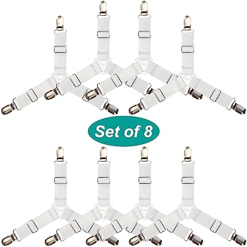 Heavy Duty Bed Sheet Holder Straps with Adjustable Clamps