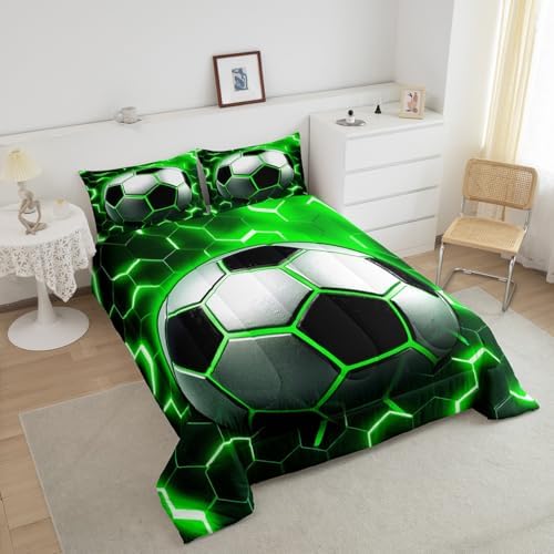 Soccer Print Comforter Set for Kids Boys Girls 1