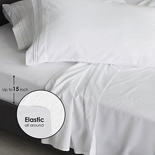 Furinno Angeland Vienne 3-Piece Microfiber Sheet Set Twin X-Large - Navy Blue