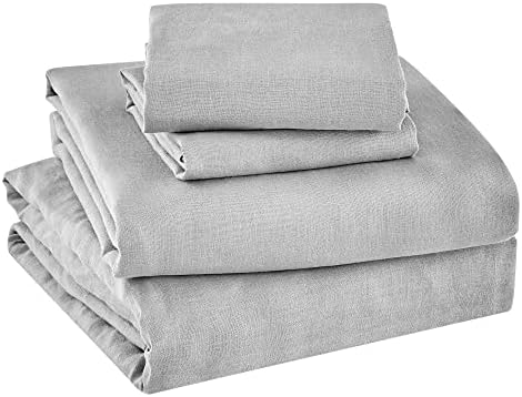 Levtex Home Linen Sheet Set Twin XL Light Grey