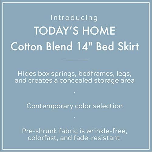 TODAYS HOME Home Classic Tailored Bed Skirt Twin Black