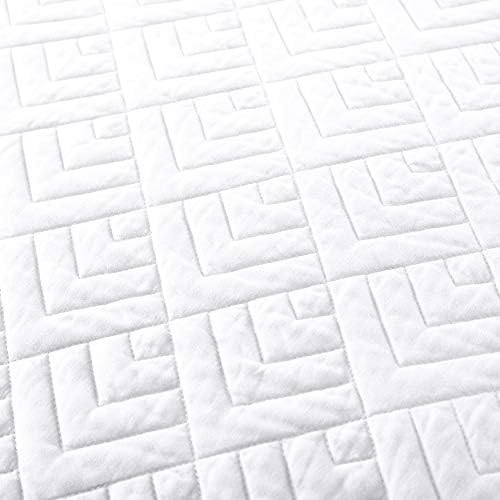 EXQ Home Quilt Set King Size White 3 Piece