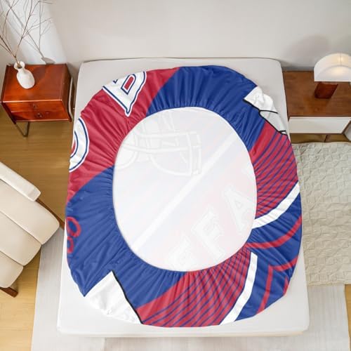 Erosebridal Boys Football Sheet Set Blue Red