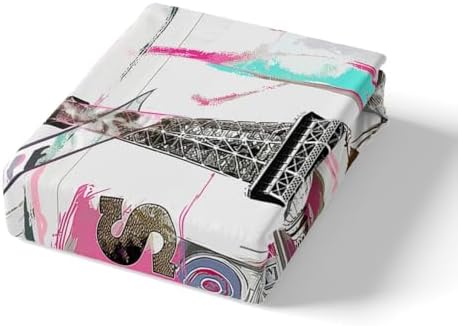 Manfei Eiffel Tower Kids Fitted Sheet Set