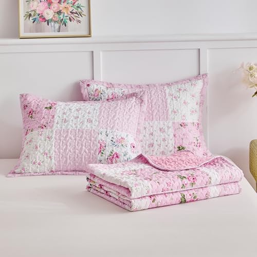 UOZZI Patchwork Quilt Set Queen Size 3 Pieces