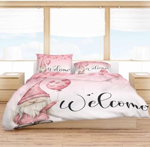 ZOE GARDEN Valentines Bed Duvet Cover Set Twin Size 3 Pieces