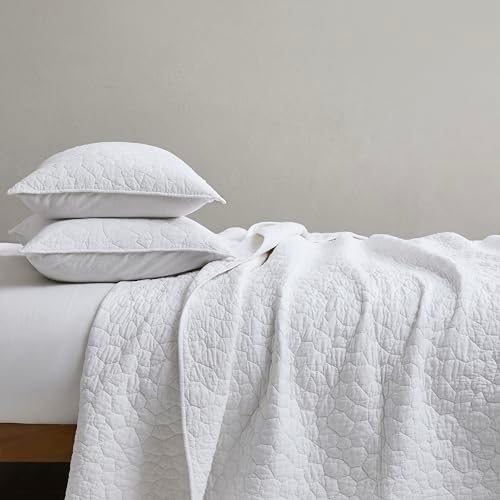 RSHARE 100 Cotton Quilt Bedding Set Twin White